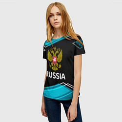 Футболка женская RUSSIA, цвет: 3D-принт — фото 2