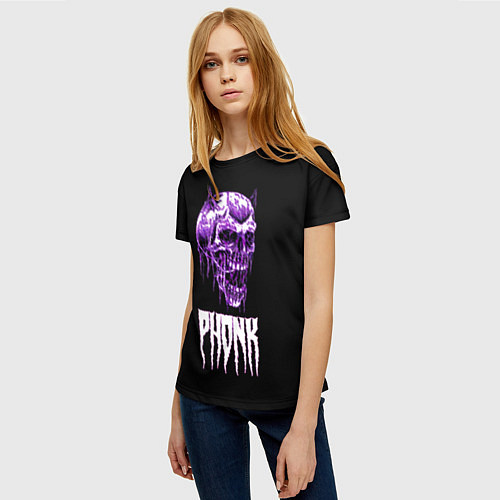 Женская футболка Phonk / 3D-принт – фото 3
