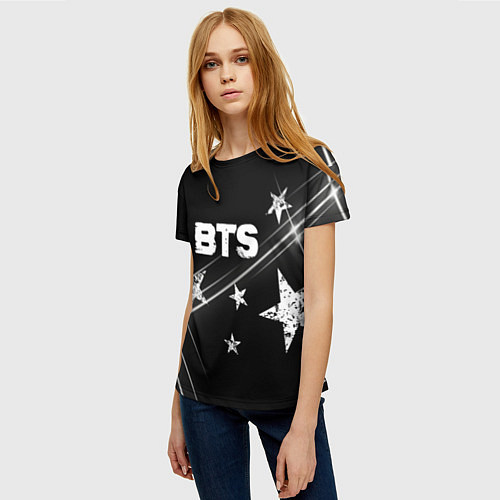 Женская футболка BTS бойбенд Stars / 3D-принт – фото 3