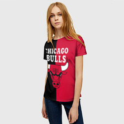 Футболка женская Чикаго Буллз, цвет: 3D-принт — фото 2