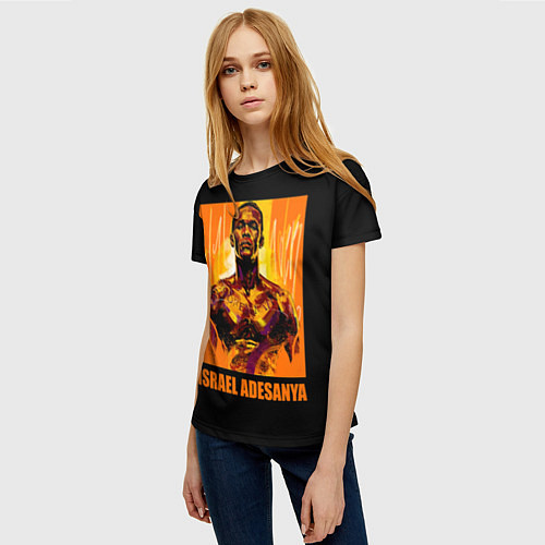 Женская футболка Исраэль Адесанья / 3D-принт – фото 3