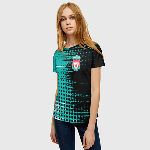 Женская футболка Liverpool Ливерпуль / 3D-принт – фото 3