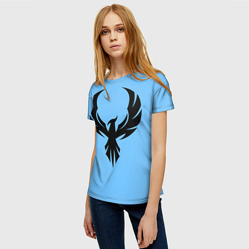 Женская футболка Птица феникс / 3D-принт – фото 3