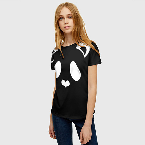 Женская футболка Panda white / 3D-принт – фото 3