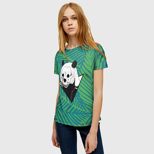 Женская футболка Панда нежить / 3D-принт – фото 3