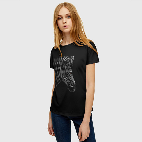 Женская футболка Зебра / 3D-принт – фото 3