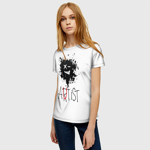 Женская футболка Артист / 3D-принт – фото 3