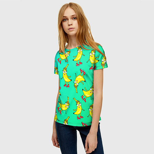 Женская футболка Банана-на / 3D-принт – фото 3