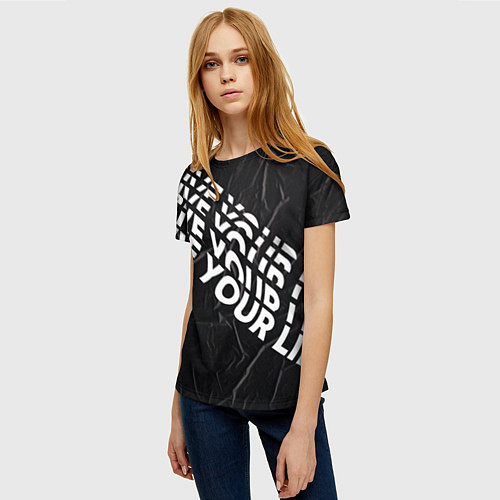 Женская футболка Drive Your Live: Wave / 3D-принт – фото 3
