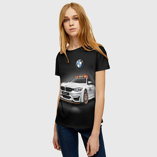 Женская футболка Safety car / 3D-принт – фото 3