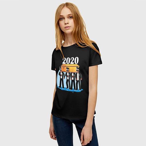 Женская футболка 2020 не спасти / 3D-принт – фото 3