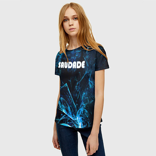 Женская футболка SAUDADE / 3D-принт – фото 3
