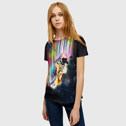 Женская футболка Космонавт / 3D-принт – фото 3