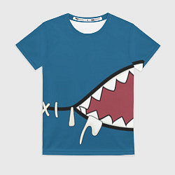 Футболка женская Акула gawr gura, цвет: 3D-принт