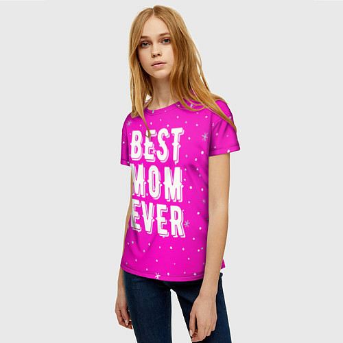 Женская футболка Лучшая мама / 3D-принт – фото 3
