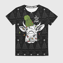 Футболка женская Be Merry and Bright, цвет: 3D-принт