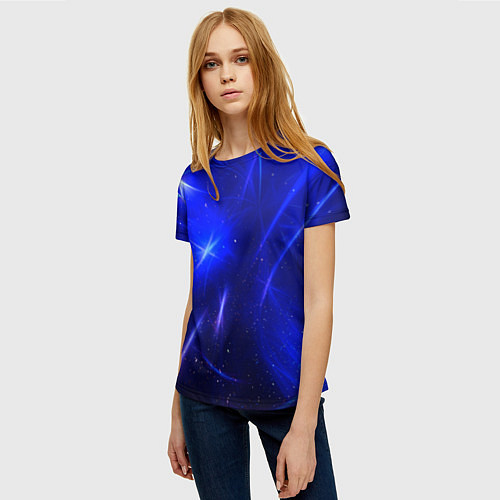 Женская футболка Космический вихрь / 3D-принт – фото 3