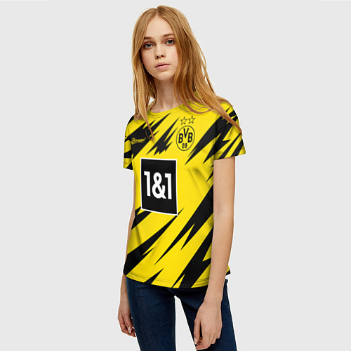 Женская футболка BORUSSIA домашняя сезон 2021 / 3D-принт – фото 3