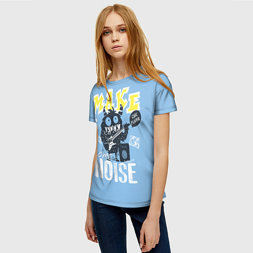 Женская футболка Монстр рока / 3D-принт – фото 3