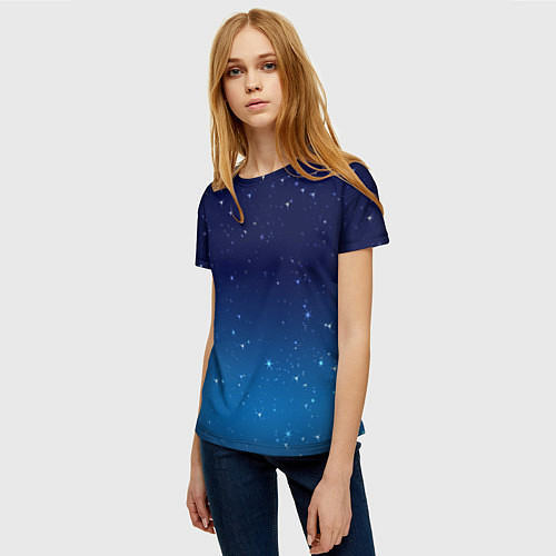 Женская футболка Звездное небо / 3D-принт – фото 3