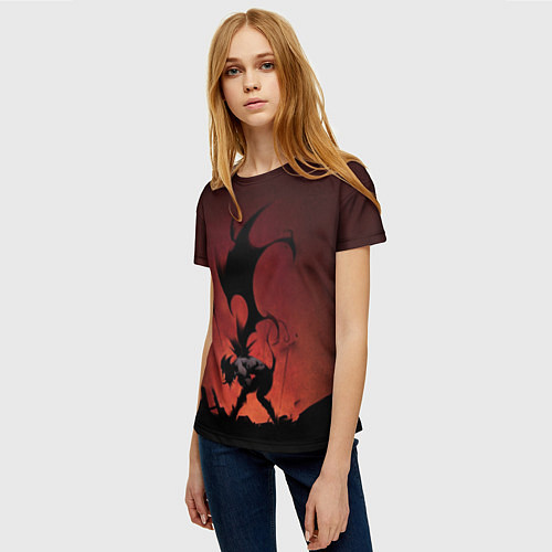 Женская футболка Asta demon / 3D-принт – фото 3