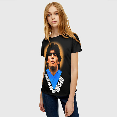 Женская футболка Diego Maradona / 3D-принт – фото 3