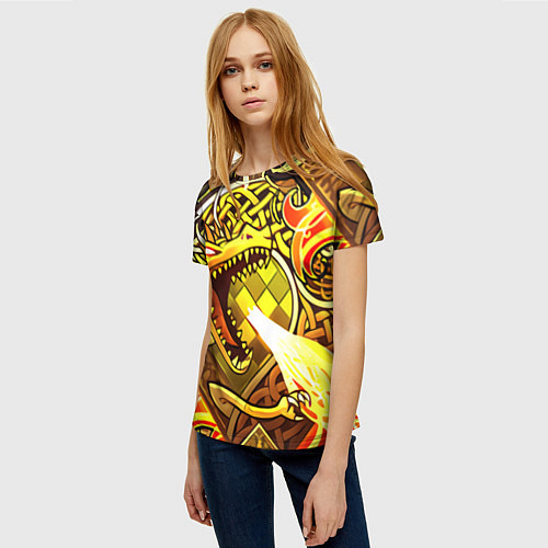 Женская футболка CS GO DRAGON LORE / 3D-принт – фото 3