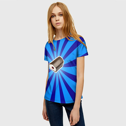 Женская футболка Глазированный сырок / 3D-принт – фото 3