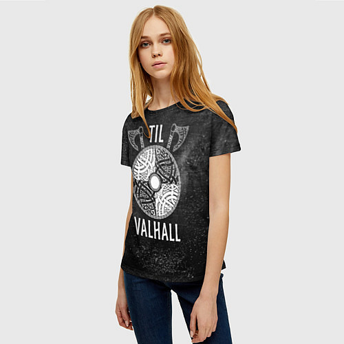 Женская футболка Till Valhall / 3D-принт – фото 3