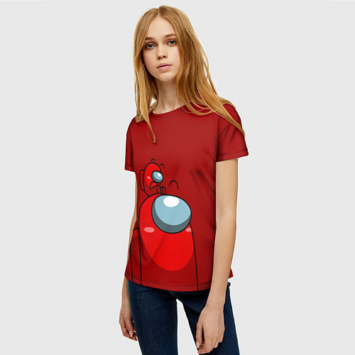 Женская футболка МИМИ АМОНГ АС / 3D-принт – фото 3