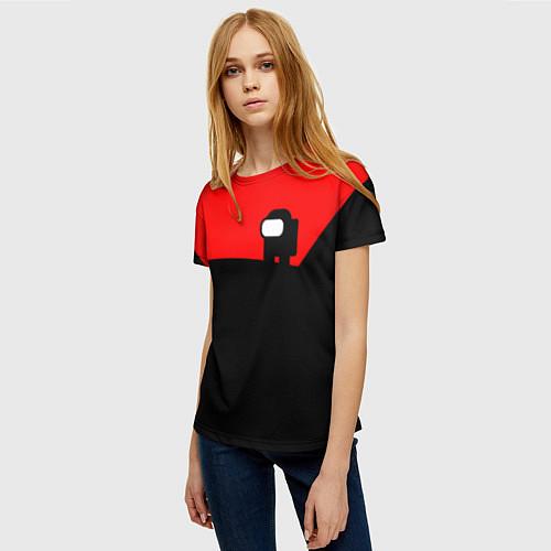 Женская футболка AMONG US - ALONE / 3D-принт – фото 3