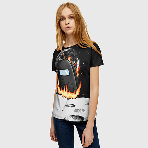 Женская футболка Among Us fire / 3D-принт – фото 3