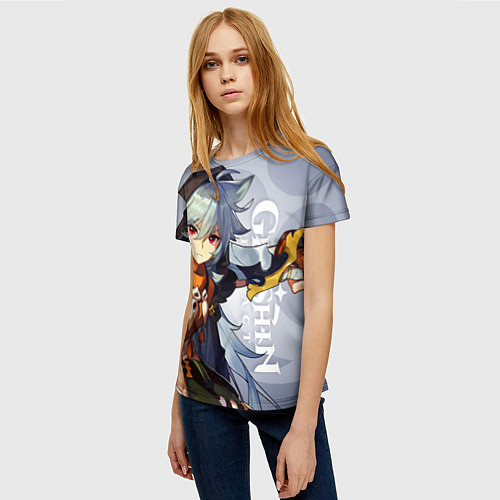 Женская футболка GENSHIN IMPACT, РЭЙЗОР / 3D-принт – фото 3