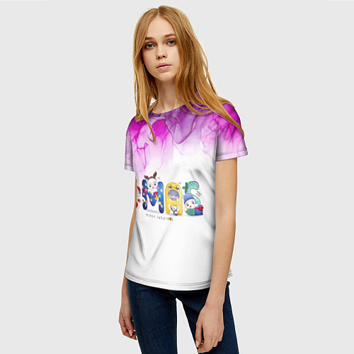 Женская футболка Xmas / 3D-принт – фото 3