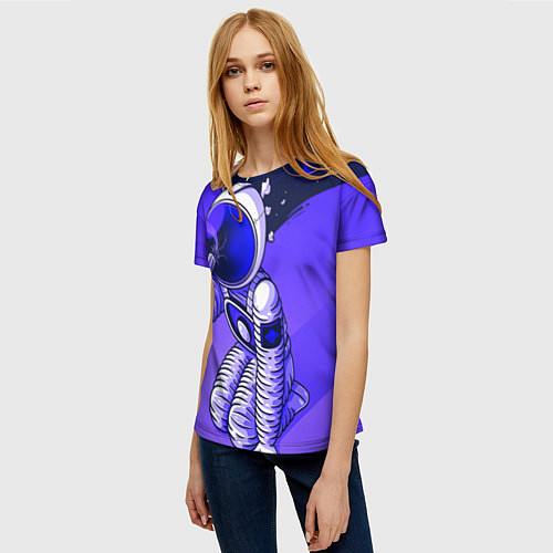 Женская футболка Космонавт / 3D-принт – фото 3
