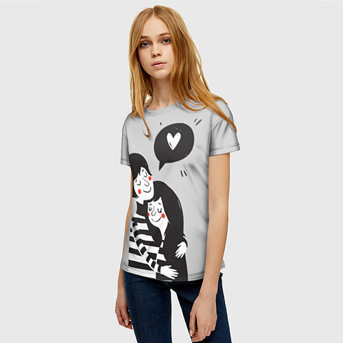 Женская футболка Любовь / 3D-принт – фото 3