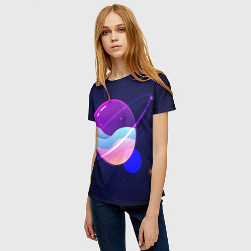 Женская футболка Солнечная система / 3D-принт – фото 3