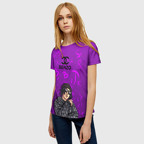 Женская футболка Big Baby Tape Benzo Gang / 3D-принт – фото 3