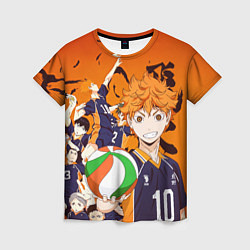 Футболка женская ВОЛЕЙБОЛ!! HAIKYUU!!, цвет: 3D-принт