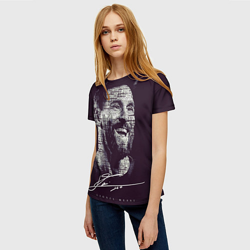 Женская футболка Лионель месси с автографом / 3D-принт – фото 3