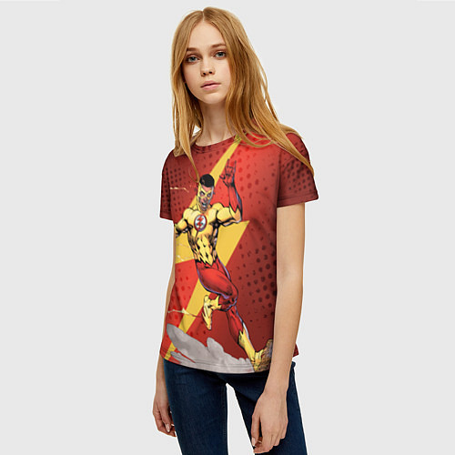 Женская футболка Kid Flash / 3D-принт – фото 3