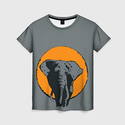 Футболка женская Африканский Слон, цвет: 3D-принт