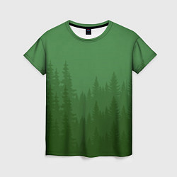 Футболка женская Зеленый Лес, цвет: 3D-принт