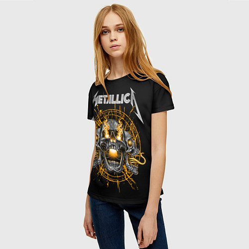 Женская футболка Metallica / 3D-принт – фото 3