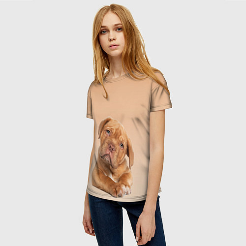 Женская футболка Питбуль / 3D-принт – фото 3