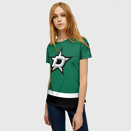 Женская футболка Даллас Старз Форма1 / 3D-принт – фото 3