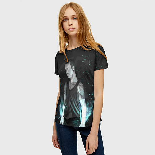 Женская футболка Честер Линкин Парк / 3D-принт – фото 3