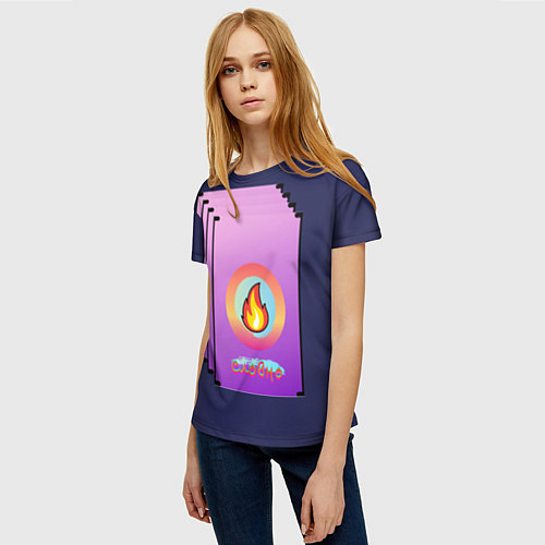 Женская футболка Словно огонь !!! / 3D-принт – фото 3