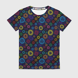 Футболка женская Чакры, цвет: 3D-принт