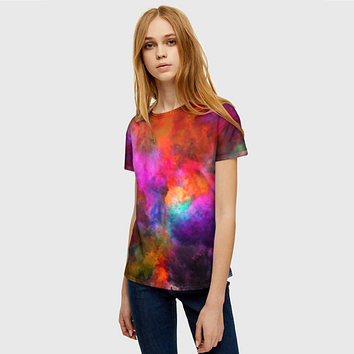 Женская футболка Взрыв красок тай дай / 3D-принт – фото 3